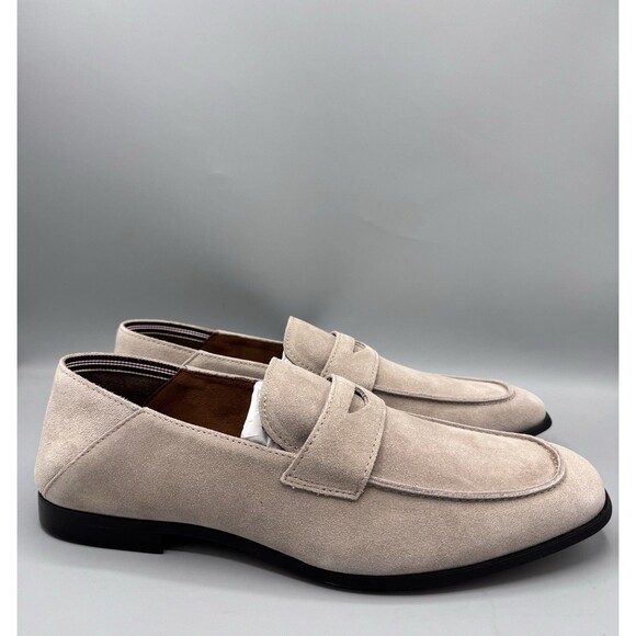 Steve Madden Men\'s Traviss Crush Back Penny Loafers, Desert, Size 9.5